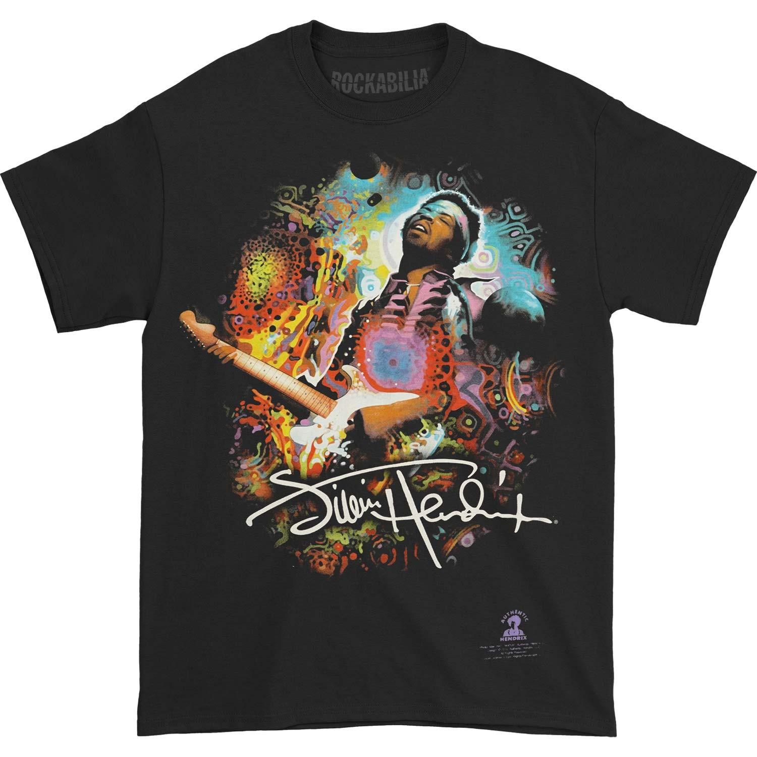 

Мужская футболка Jimi Hendrix Hendrix Angel приталенная Мужские Женские Футболки Топ Черная 2XL