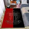 Red and Black OGC Nice Crest suitable as a non-slip mat for the living room or bedroom sofa