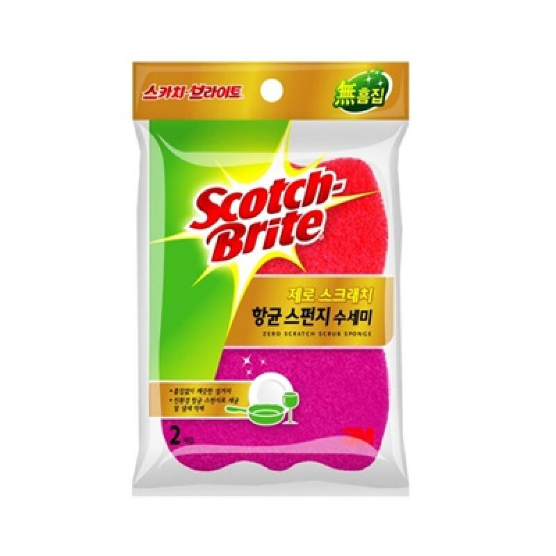 3M Scotch-Brite Zero Scratch Antibacterial Sponge Scrubber (1 Pack) [00197839]