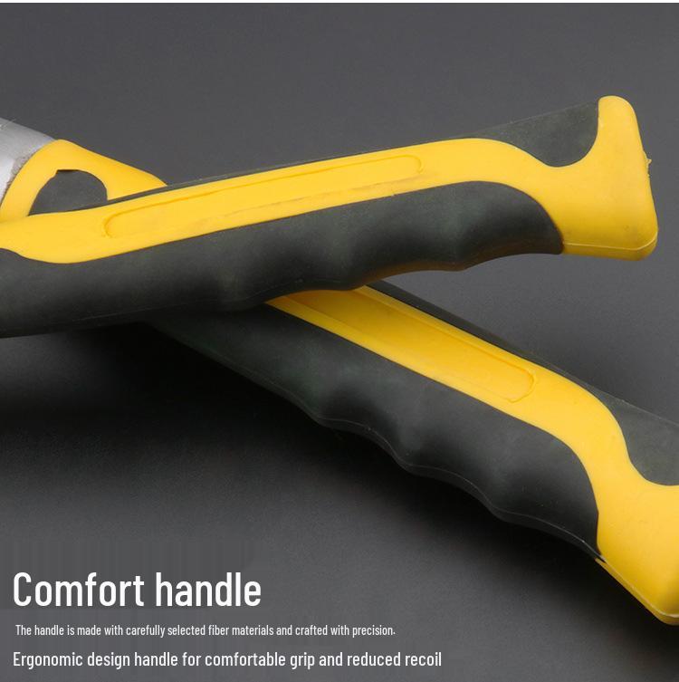 Solid One-Piece Claw Hammer - Durable Iron Head, Nail & Carpentry Mallet, Secure Design, Free Shipping.