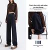 Damen Jeans mit hoher Taille und weitem Bein – Frühling/Sommer Lockerer Schnitt, Bodenlang, Schlankmachend, Vielseitiger Gerader Schnitt