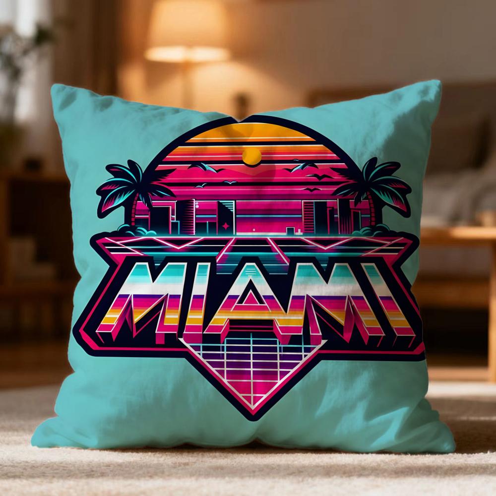 Hot MMiami Viceer Cushion Cover Soft Washable Pillow Case Multi-Scene for Couch Bed Travel Office Use