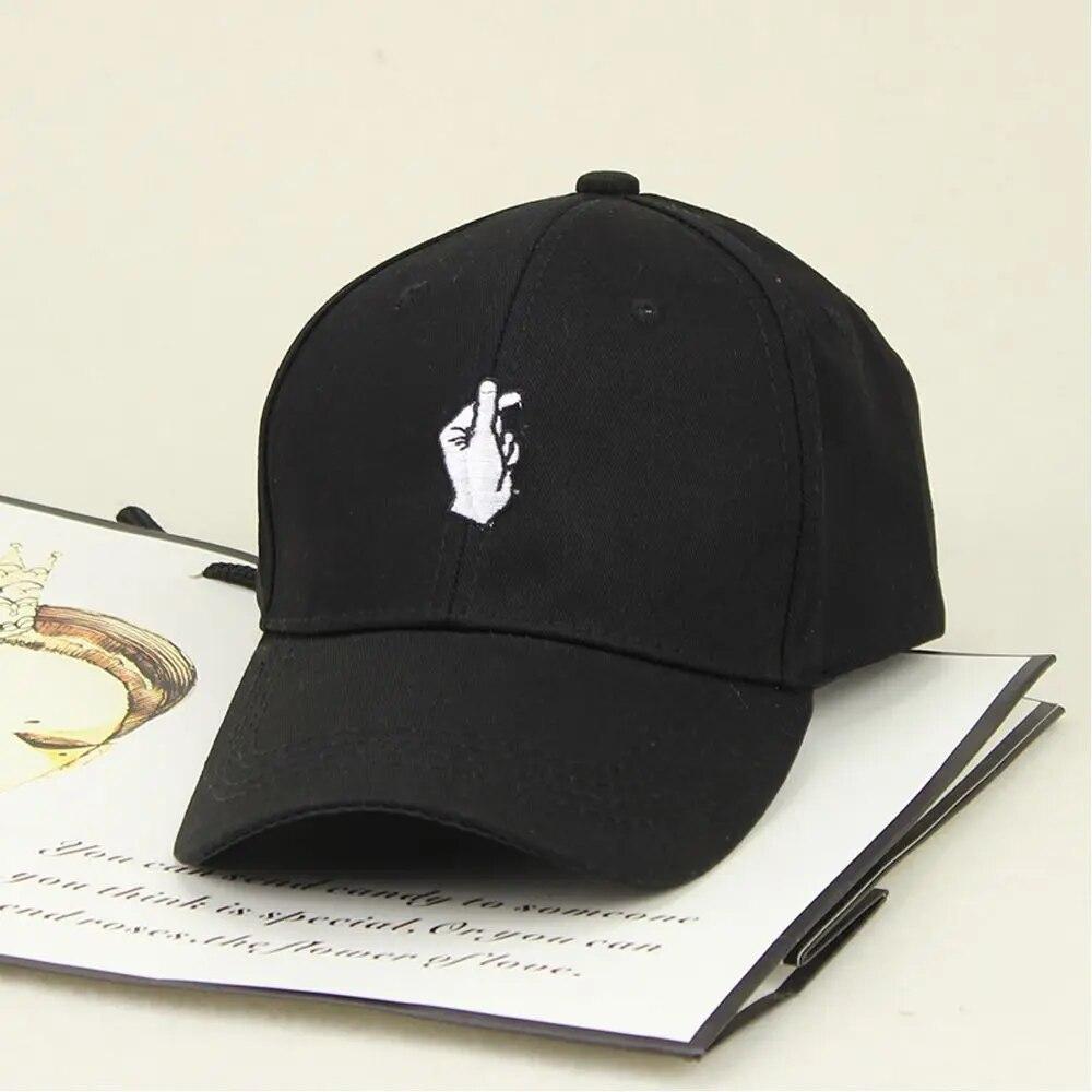 Pink Hat Men Women Baseball Cap HipHop Curved Snapback Love Finger Gesture Adjustable Baseball Cap Summer Sunhat
