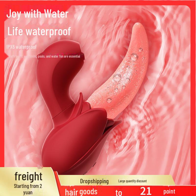 Vibromasseur lécheur de langue Mia: Jouet de simulation et de plaisir de masturbation féminine tongue