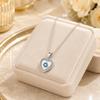 Copper Plated 18K Gold Heart-Shaped Mother of Pearl & Zircon Necklace for Women