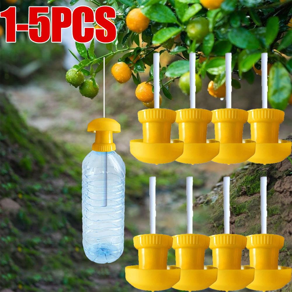 1-5Pcs Fruit Plastic Drosophila Catcher Pest Insect Control Fly Trap Killer Cover For Home Farm Orchard