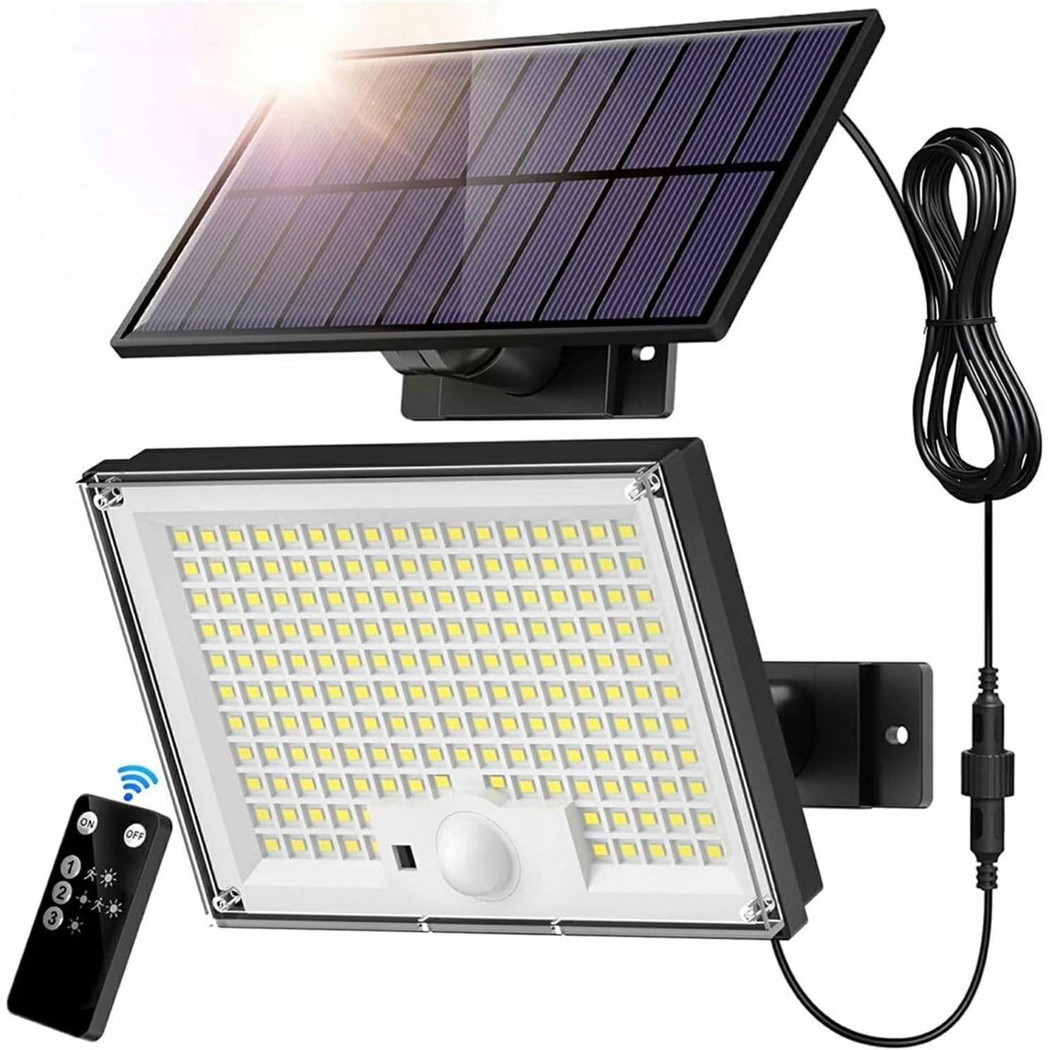 

172 LED 300W Solar Powered Motion Sensor Light Outdoor Waterproof Smart Charging Wall Lamp A