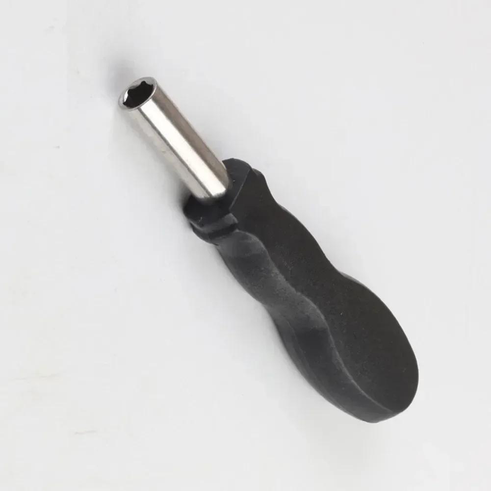 1pc 6.35mm Screwdriver Handle Soft Grip Rubber Hexagonal Screwdriver Bits Portable Replacement Extension Handle Tool 126mm