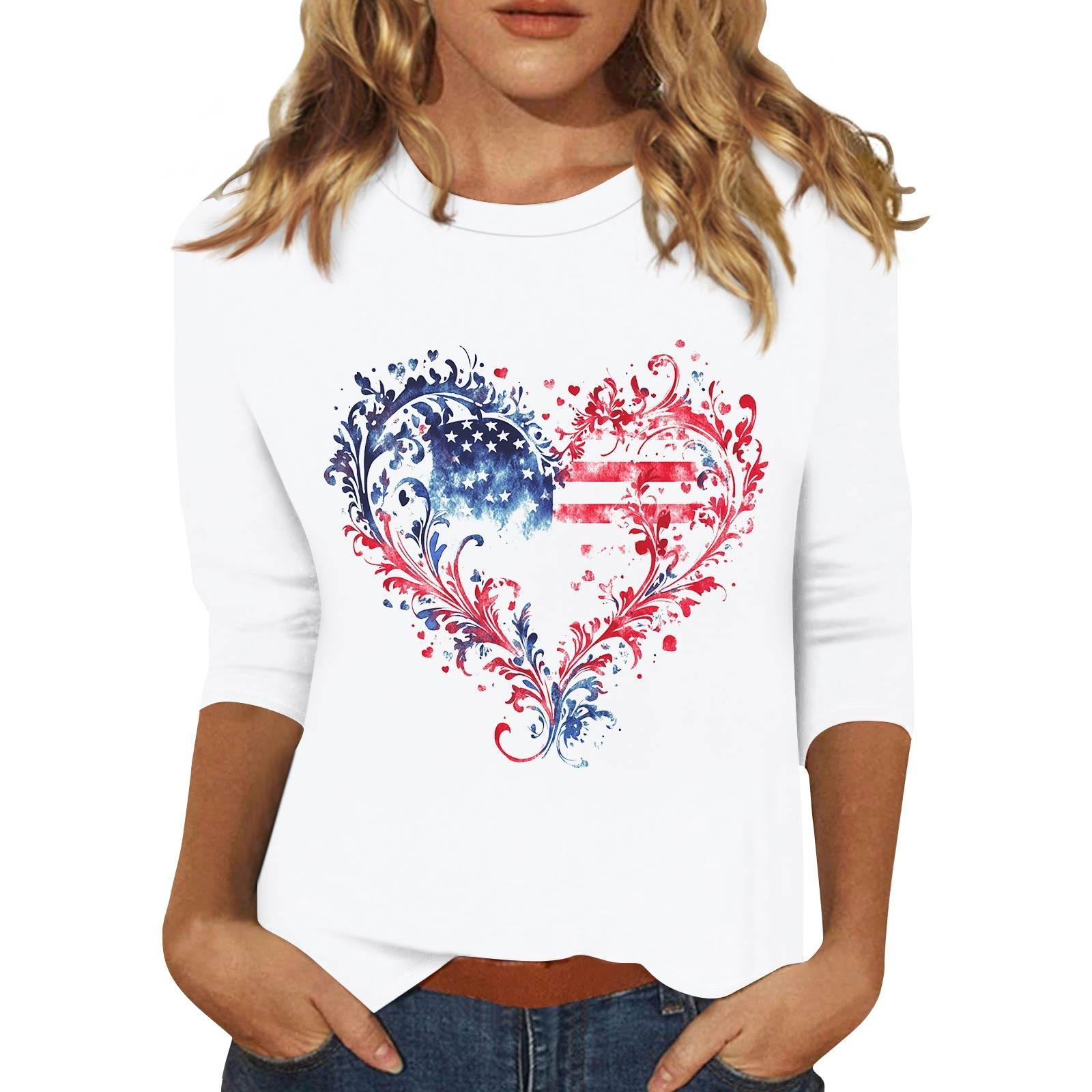 

Женский модный повседневный пуловер с воротником три четверти и принтом XL белый