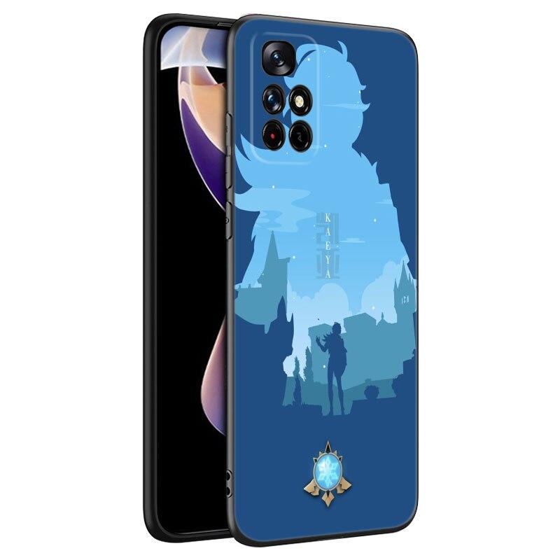 Game Genshin Impact Phone Case For Xiaomi Redmi Note 7 8 8T 9 9S 10 10S 10T 11 11S 4G 11E 11T Pro 5G Soft TPU Black Cover