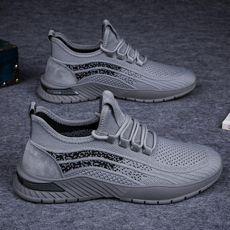 Men's Shoes Men's Breathable Fly-woven Mesh Shoes Thin Sports and Leisure Shoes Lightweight Hollow Mesh Shoes Running Shoes