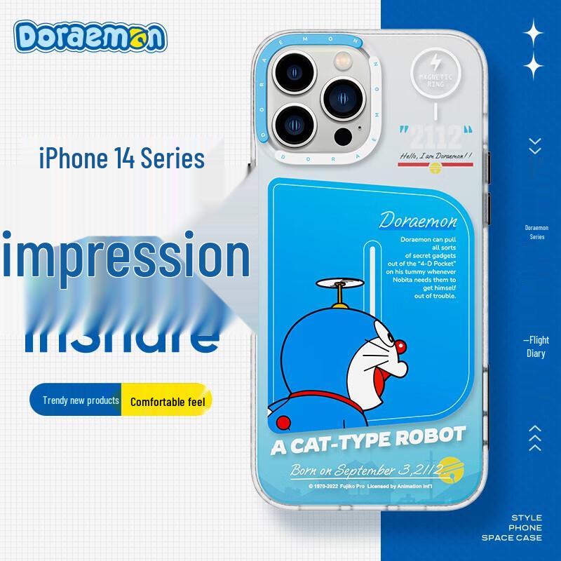 ROCK Doraemon Magnetic Shockproof Phone Case for iPhone 14 Pro