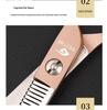 Rose Gold 6.5" Double Tail Pet Grooming Scissors with Curved Tip & Straight Tooth for Cats & Dogs.