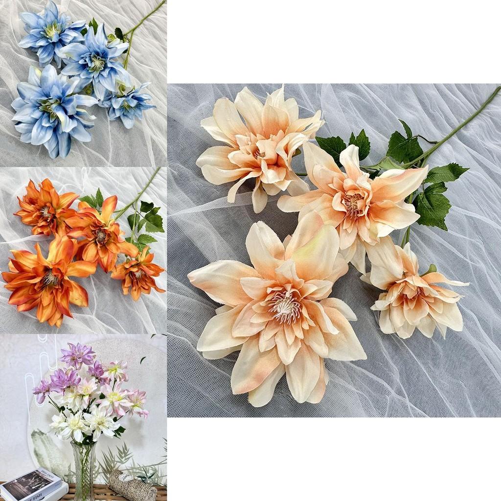 Realistic Artificial Dahlia Flowers For Wedding Ceremony And Home Decor