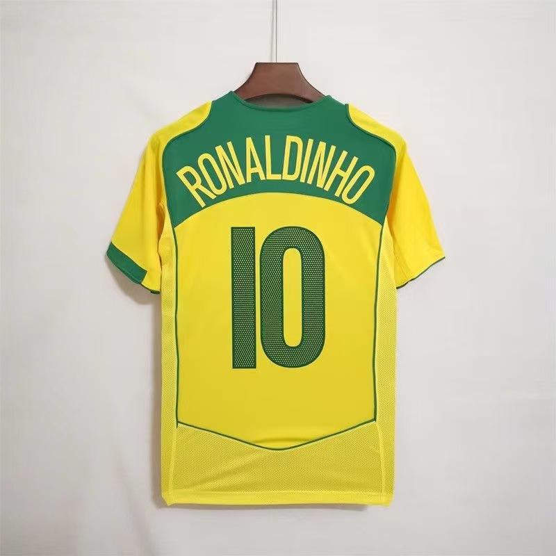 1994-04 Classic retro Brazilian jersey No. 9 and No. 10 Ronaldo jersey Quick-drying breathable football jersey