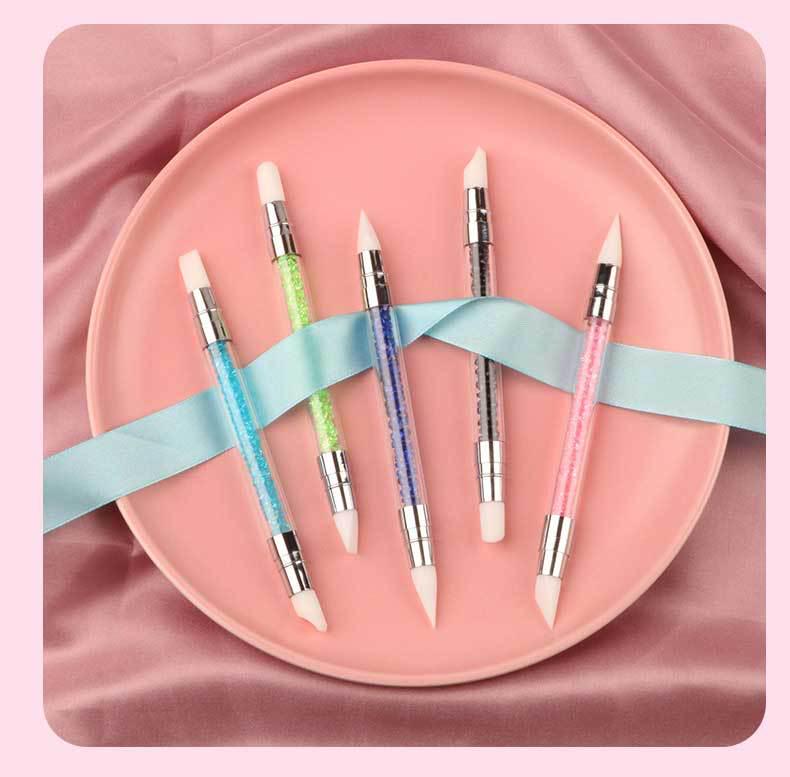 Double-Headed Nail Art Silicone Embossing & Carving Pen Set
