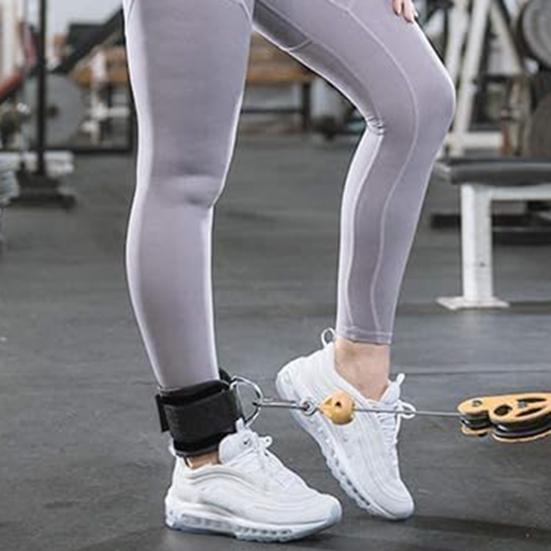 Ankle Strap for Cable Machine Adjustable Ankle Resistance Bands with Cuff for Gym Kickback Glute Workout Leg Extension Lower Body Exercise