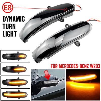 For Mercedes Benz C Class W203 S203 CL203 2001-2007 Dynamic Turn Signal LED Side Mirror Indicator Blinker Sequential Light