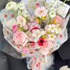 5Yarduri/rol Hârtie Artă Buchet de Flori Hârtie de Ambalaj Bumbac Lapte Hârtie de Căptușeală Interioară Hârtie de Bumbac Nețesută Imprimată