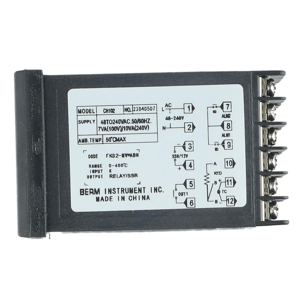 CH102 Intelligent Thermostat, Relay/Suitable For Solid-State Relays, Dual Outputs, Dual Alarms, PID Temperature Control Tools