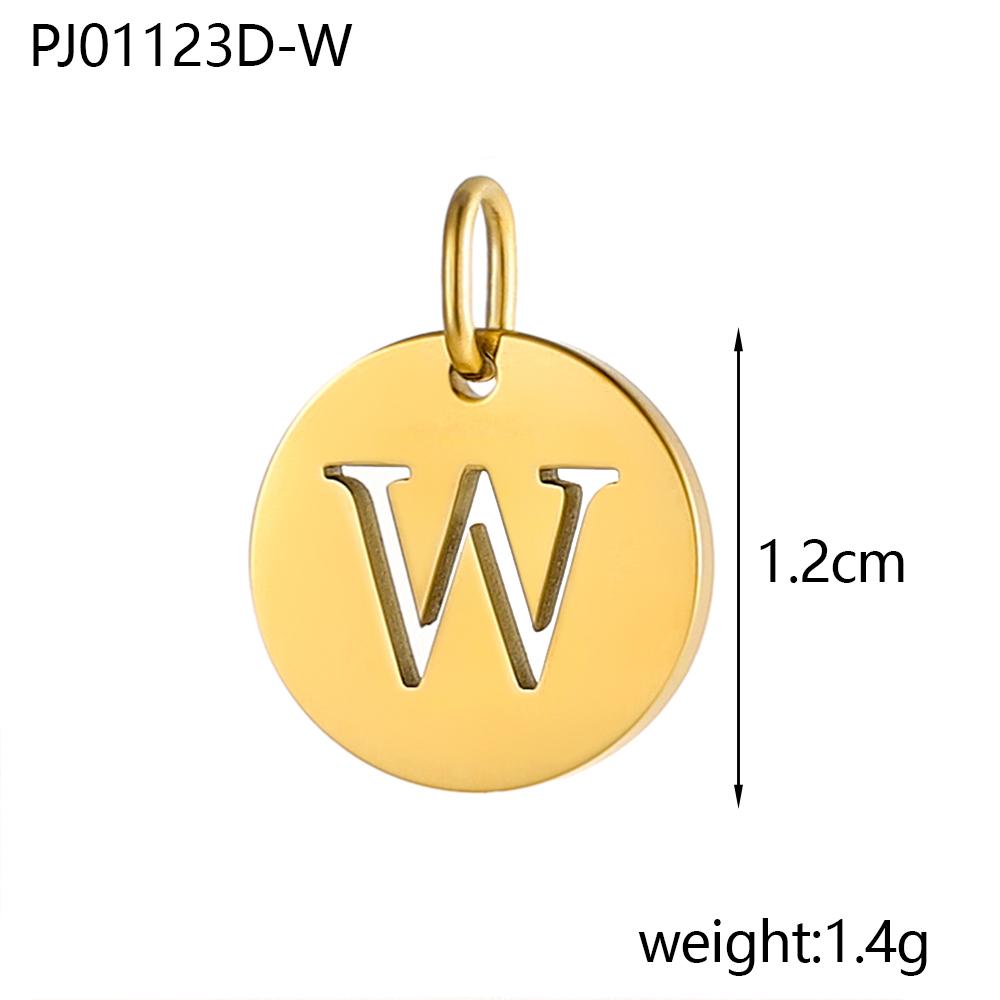 

CARLIDANA Simple Hollow 18K Gold Plated Stainless Steel Alphabet 26 Initials Letter Pendant Necklace Pendant Customized Necklace Silver