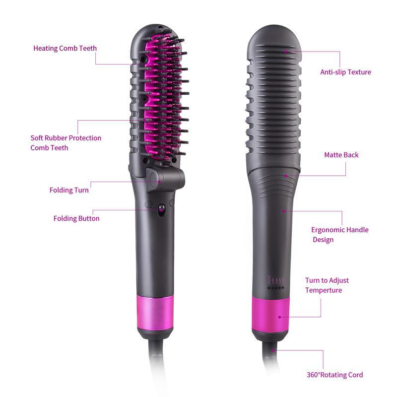 Hair Straightener Flat Irons Straightening Brush Hot Heating Tangle Comb Hair Straight Styler Curling Iron Hair Curler Comb