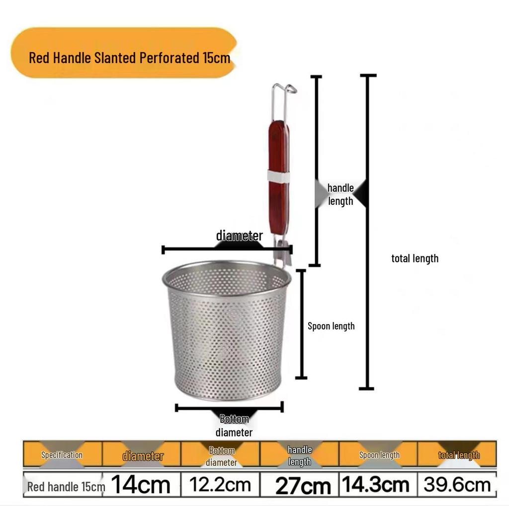 304 Stainless Steel Noodle and Soup Skimmer, Vegetable Strainer, Hot Pot Skimmer, Fine Mesh Strainer.