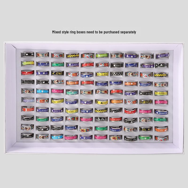Multi-Style Stainless Steel & Titanium Index Finger Rings - Various Colors & Sizes