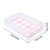 15 Compartment Refrigerator Egg Box Fresh-Keeping Box Plastic Portable Food Storage Box Transparent Egg Tray Box Storage Box