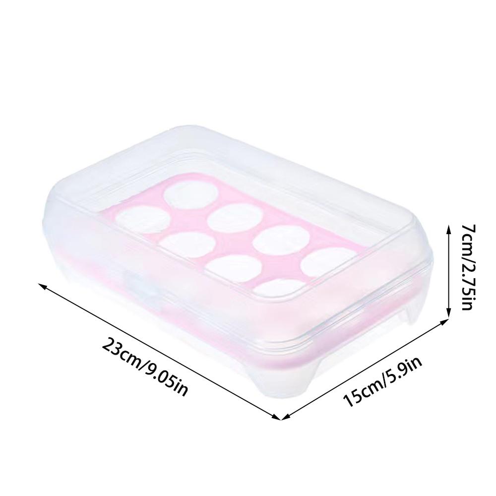 15 Compartment Refrigerator Egg Box Fresh-Keeping Box Plastic Portable Food Storage Box Transparent Egg Tray Box Storage Box