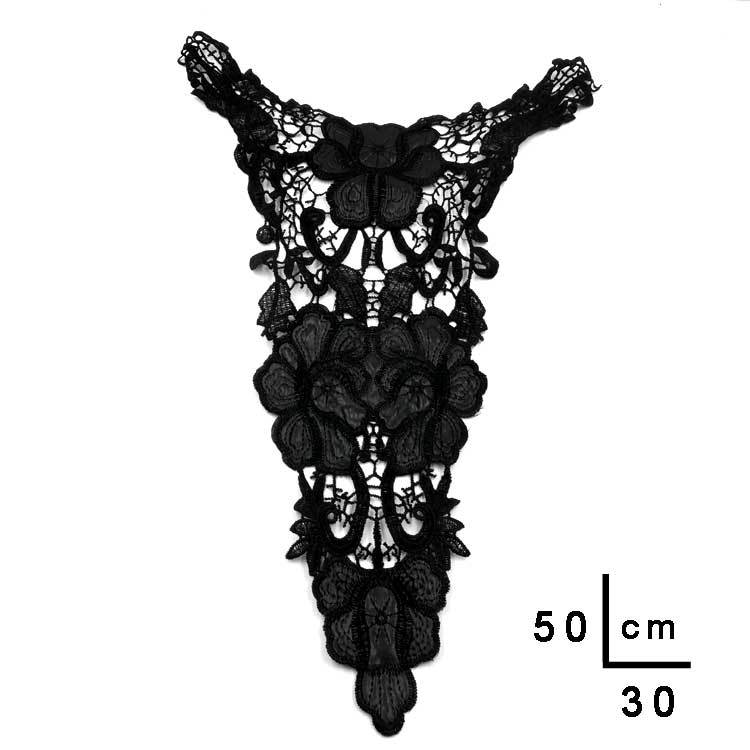 Water-soluble Lace Collar, Polyester Silk Sticky Leather Embroidered Collar, Three-dimensional Hollow Embroidered Corsage Fake Collar PU Leather