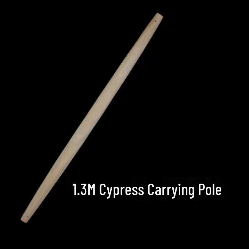 Doppelhaken-Tragestange aus Massivholz - Verdickte Zypresse, Traditionelles Haushalts-/Landwirtschaftsdesign