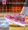 Fashion Pink Safety Shoes Women Steel Toe Shoes Breathable Work Shoes Sneakers Lightweight Non-slip Safety Work Protective Sneakers