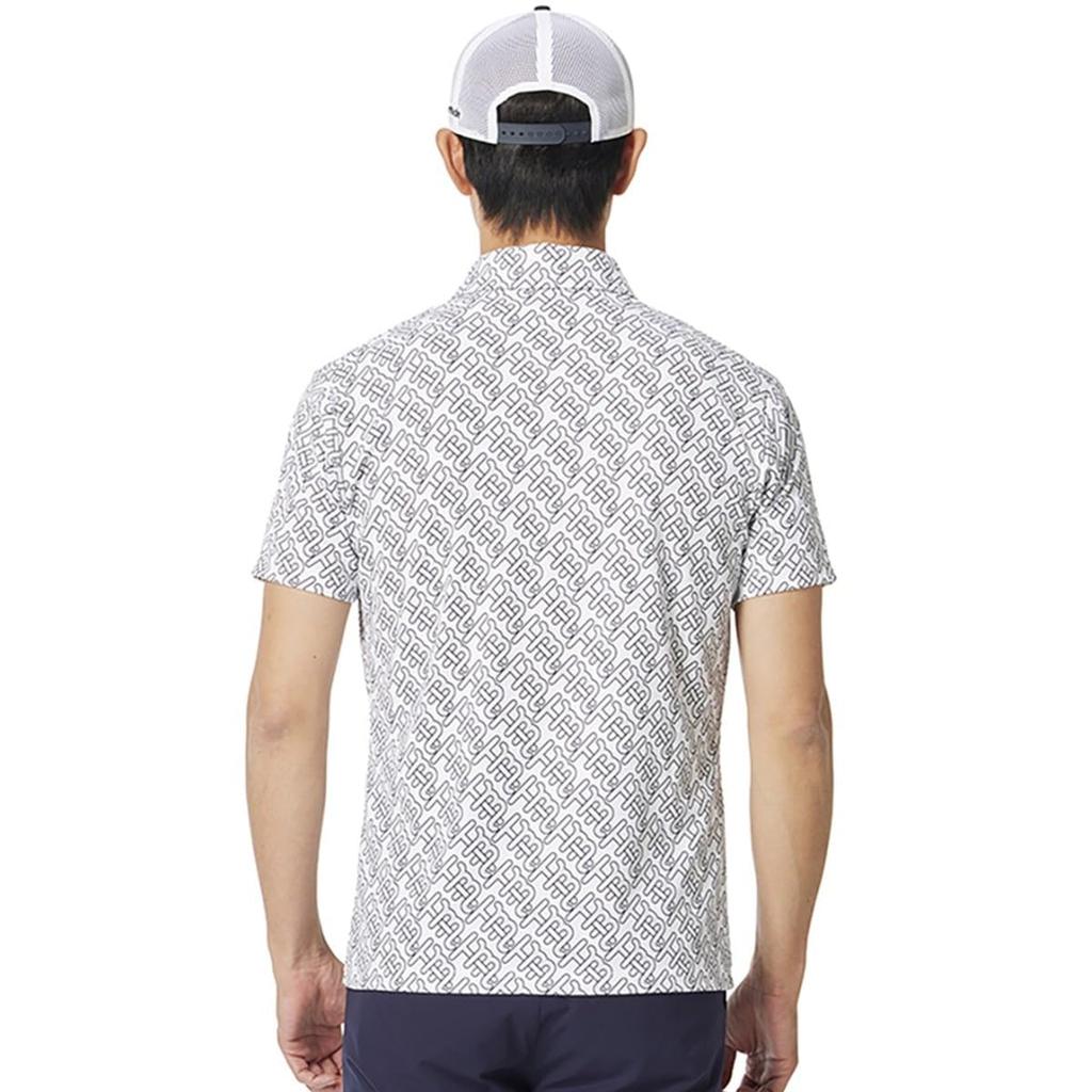 TaylorMade Monogram S/S Polo Shirt, White, Size Small, Men's, 2025SS UN630