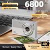 68MP HD WiFi Mirrorless Camera with Front & Rear Dual Lenses, Ideal for Student Parties, Photo Uploads To Phone