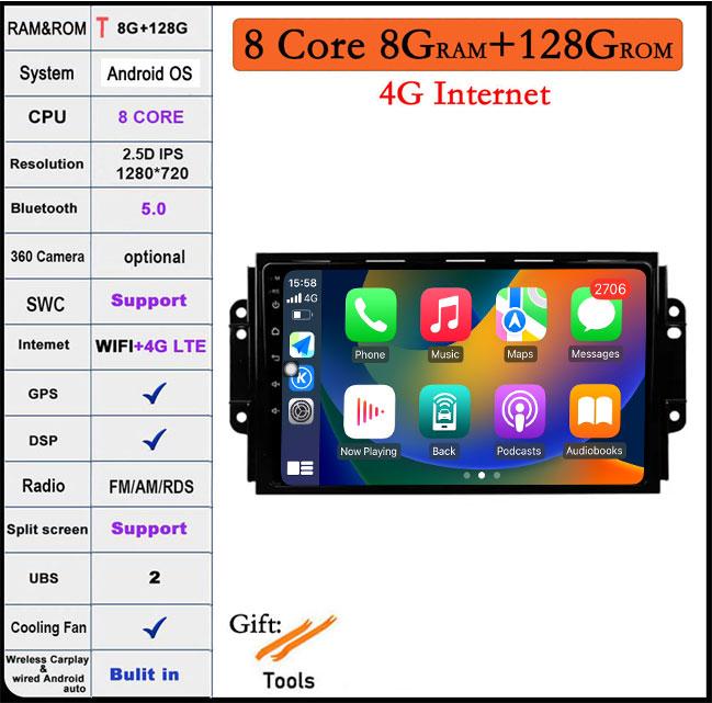 Android 14 4G LTE For Chery Tiggo 3 2016 - 2018 Car Radio Multimedia Video Player Navigation GPS