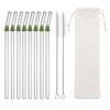 Christmas Tree Glass Straws Reusable Clear Straws for Smoothies Cocktails Drinking Eco Friendly Bar Tools Drinkware Straws