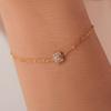 PVD Gold Plated Stainless Steel Green Cubic Zirconia Dainty Snake Butterfly Tennis Link Chain Bracelets Trendy Geometric Style