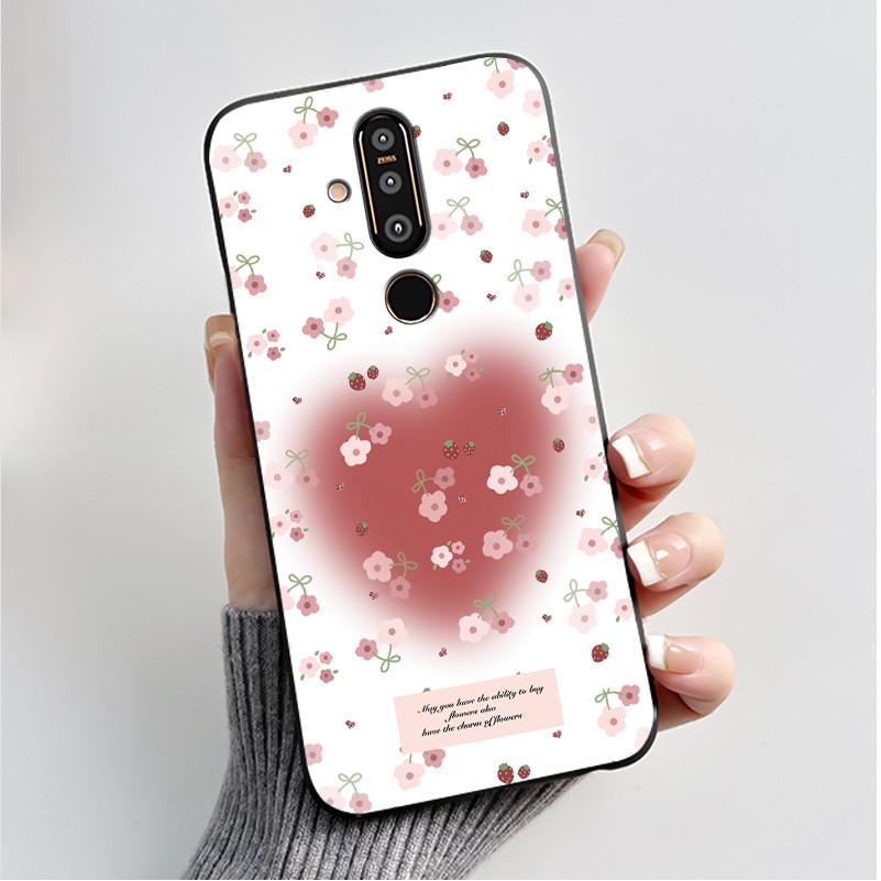 Printed Phone Case For Nokia 8.1 plus/NOKIA X71/Nokia 8 Soft Silicone Shell For Nokia 8 Sirocco Cover Cute Flower Cartoon Casing