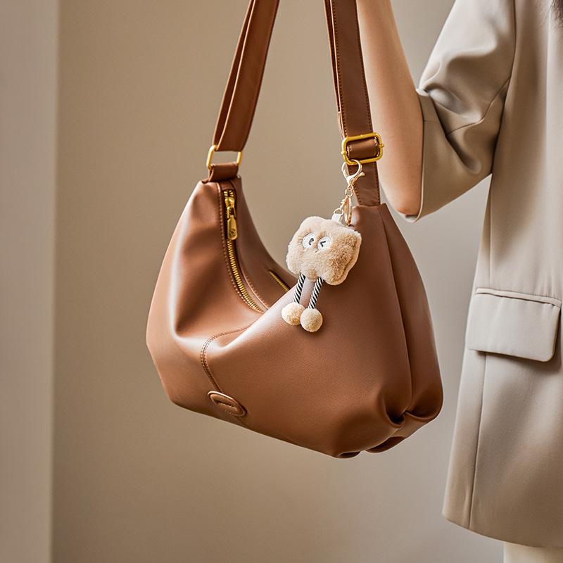 Leather Shoulder Bag Large Capacity Top Layer Cowhide Women Brand Diagonal Cross Bag Fashionable Designer Luxury Women's Handbag