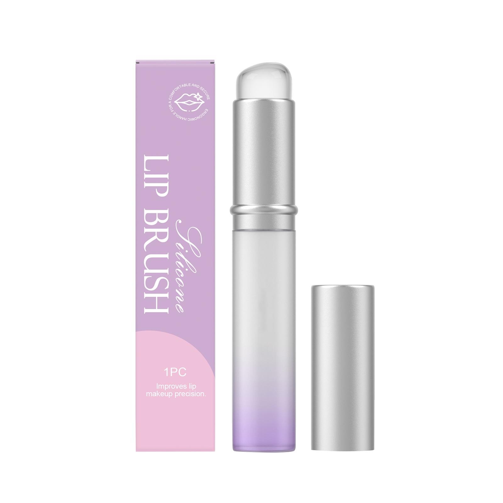 

Силиконовая кисть для губ равномерно наносит на губы. Продукт удобно держать в руке, легко чистить. фиолетовый