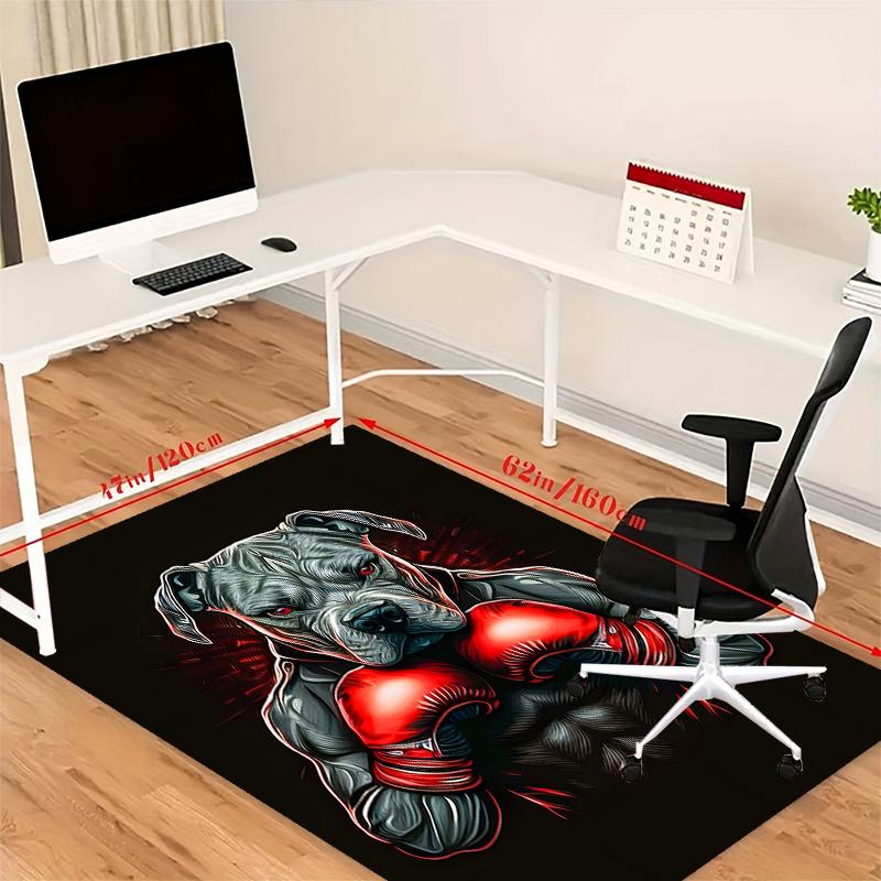 Crystal Velvet Boxing Printed Area Rug Carpet for Bedroom, Living Room, Home Office Decor, Rugs Mat, Fashion Mat Rug for Bedside A8