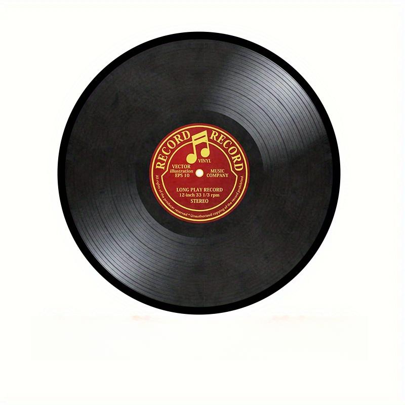 

Vinyl Record Round Rug - Thick Sponge, Machine Washable, Music-Themed Mat for Living Room, Bedroom, Perfect for Music Lovers Diameter 60cm