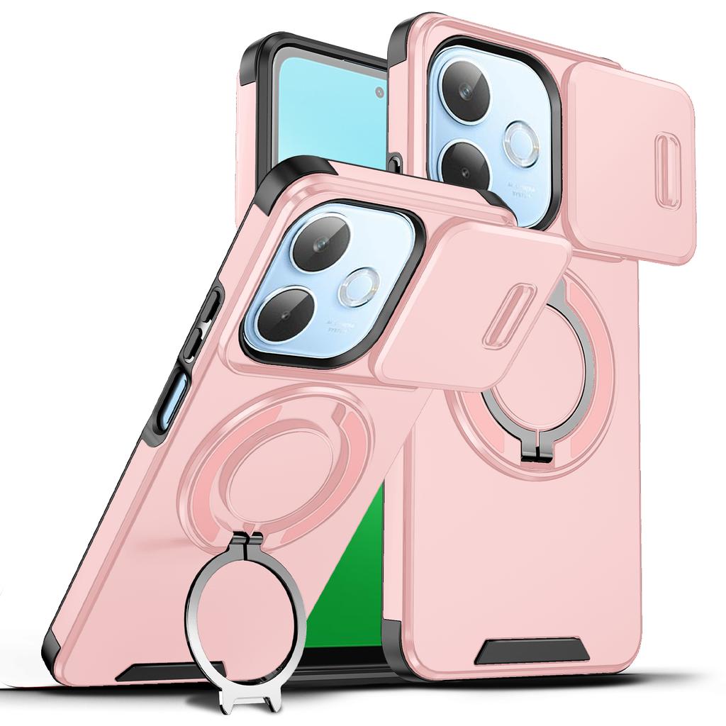 Etui For Honor X5c Pokrowiec Honor X5d Honor X5D X5C Plus + Pierścień Magnetyczny Pancerne Etui z Osłoną na Obiektyw Aparatu Pokrowiec do Ładowania Bezprzewodowego Magsafe