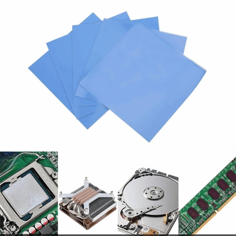 5Pcs Rubber Thermal Conductive Pad Highly Efficient Heat Conduction Sheet For IC LED Cooler