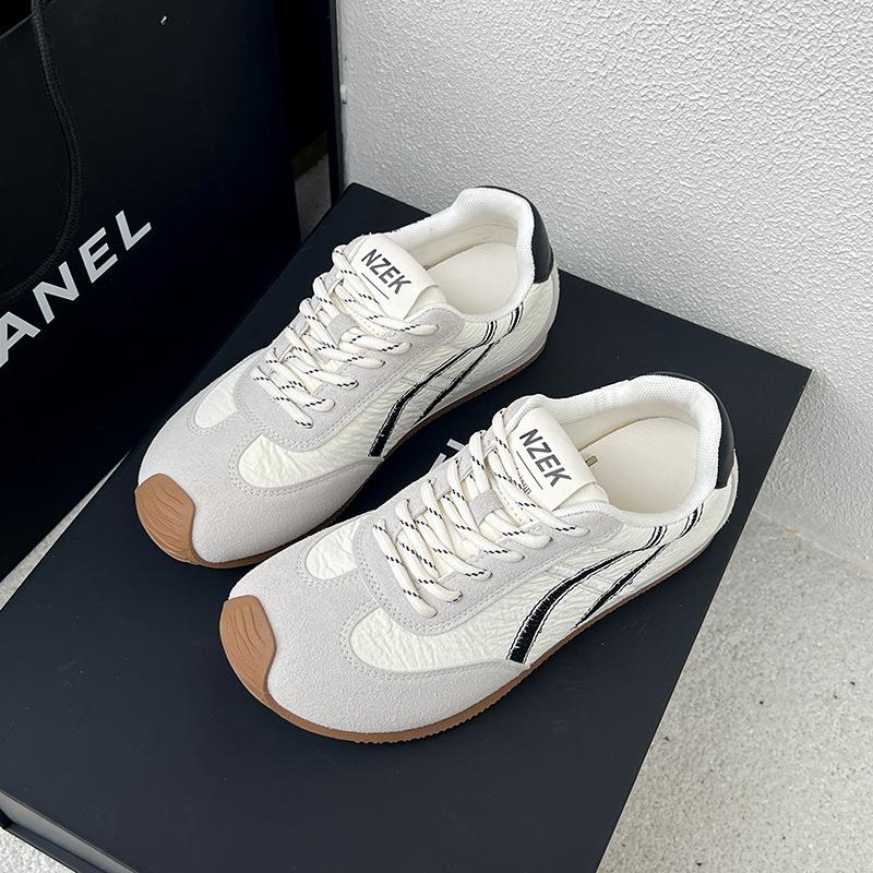 Dopamine German Training Shoes Women's 2025 New Color Matching Versatile Sports Shoes Flat Bottom Light Casual Board Shoes Forrest Gump Shoes
