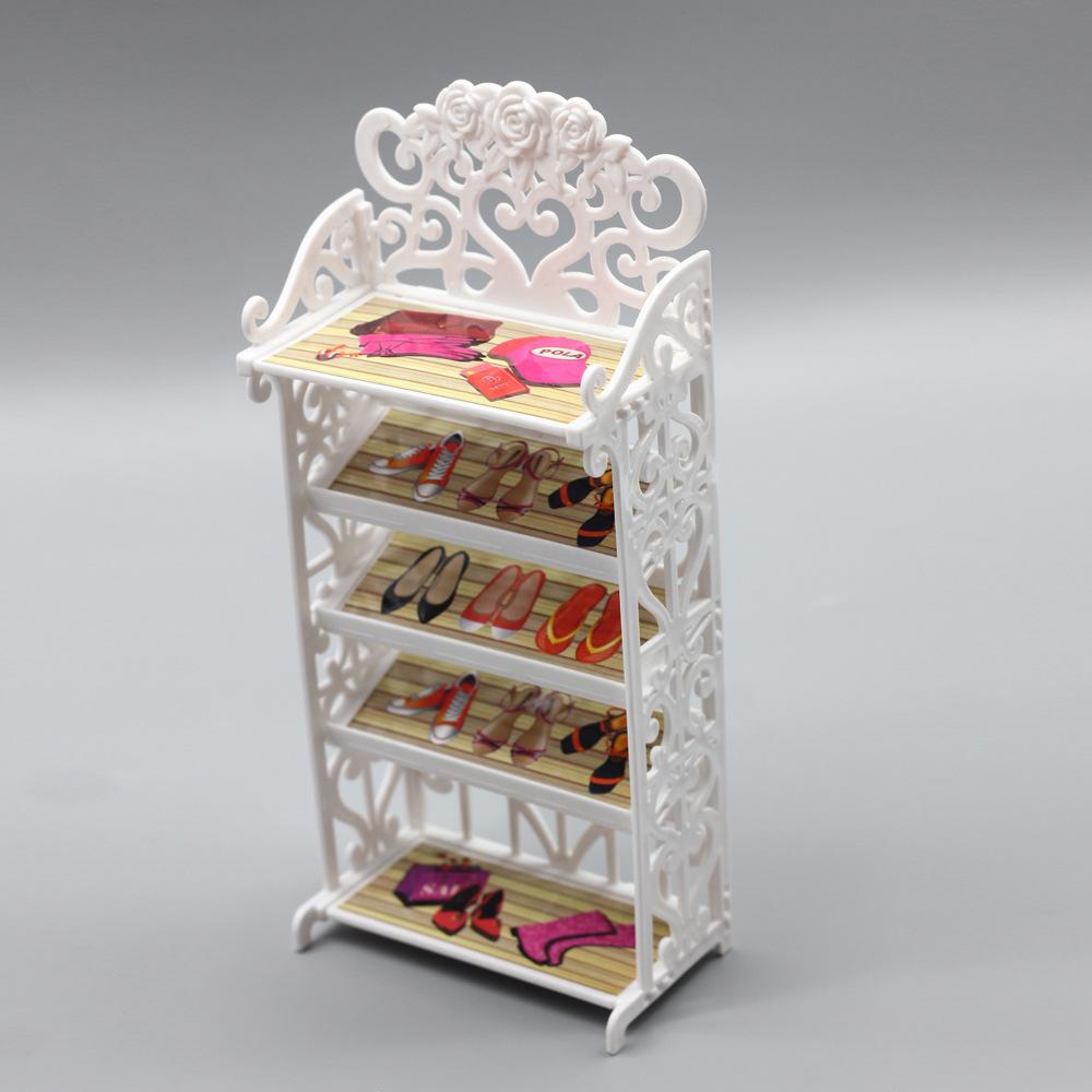 Doll Simulation Furniture Shoe Rack & Shoe for Case Children Sand Toy Model