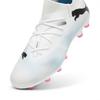 PUMA Future 7 Match Soccer 2024 Pink Size cm Cleats, HG/AG, 107718, Spring/Summer Colors White, Black/Poison (01), 27.0