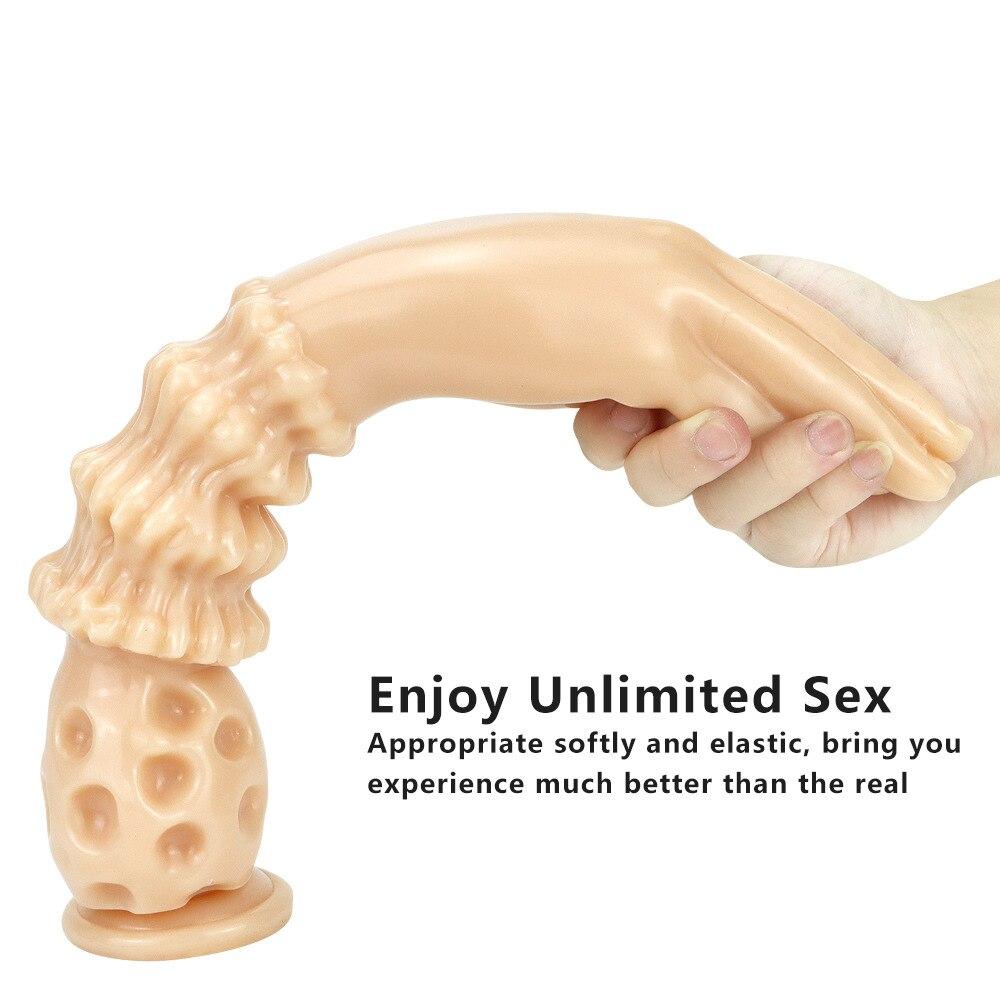 37CM BDSM Fisting Velká Černá Dospělá Sexuální Hračka XXL Dildo pro Anál Velká Péro Simulace Ruka Strapon Otrok Měkké Dildo