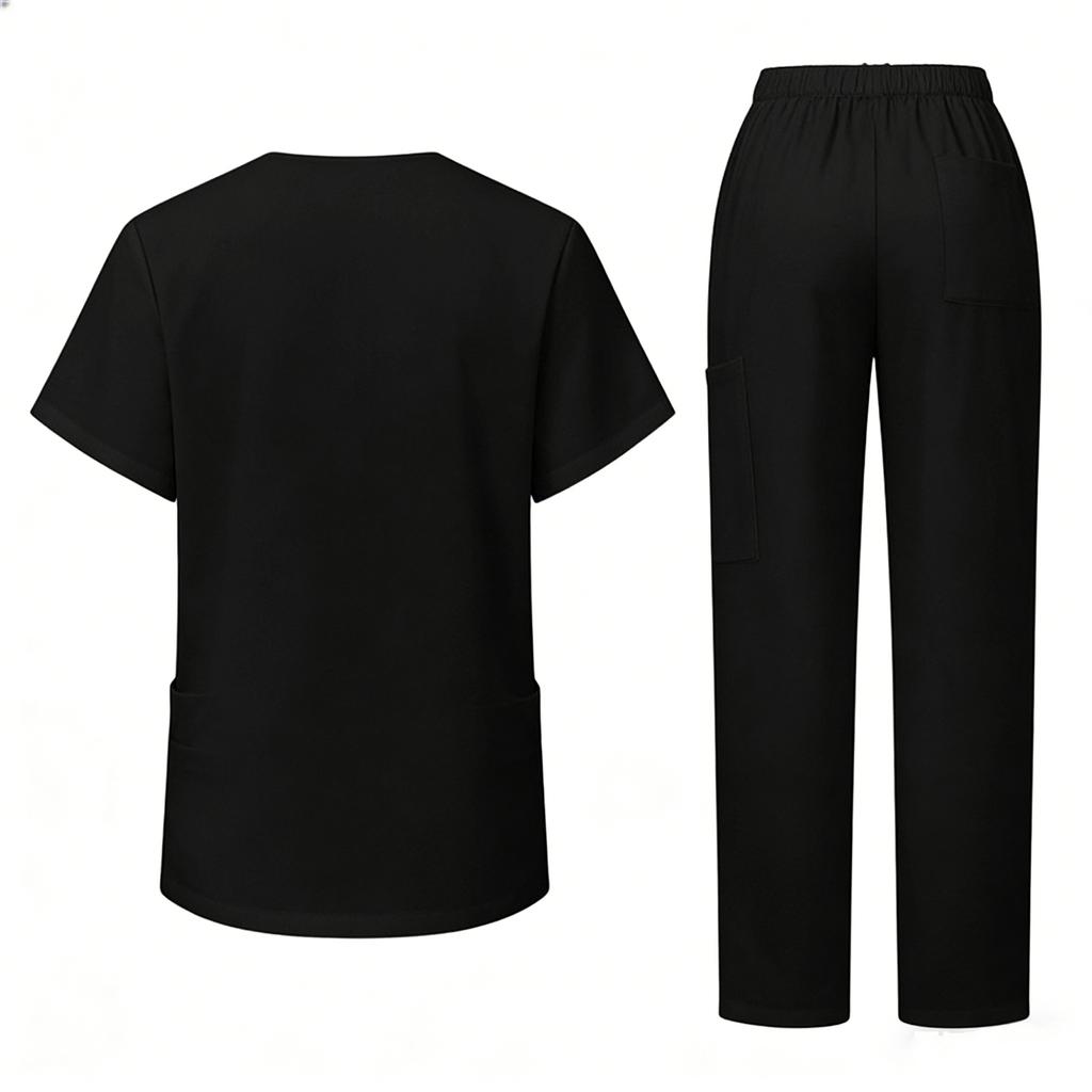 Unisex Lockere und bequeme V-Ausschnitt Kurzarm Hose Arbeitskleidung Schönheitsanzug Schutzkleidung Anzug Set